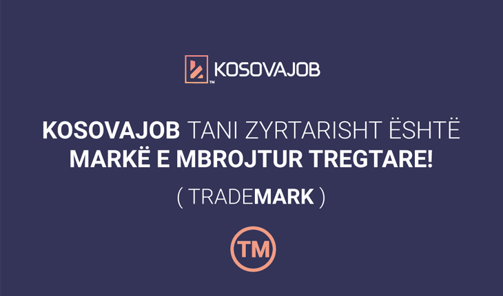 KosovaJob tani zyrtarisht është markë e mbrojtur tregtare