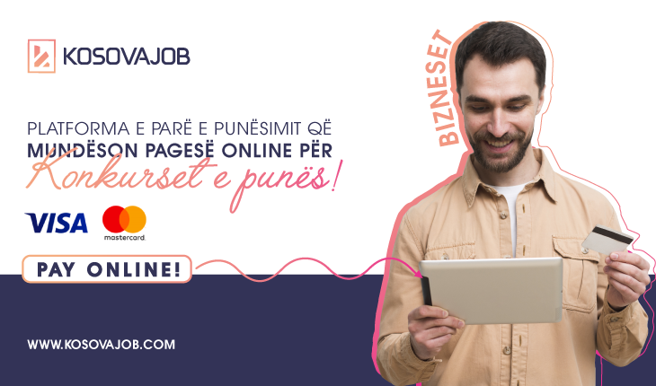 PLATFORMA E PARË E PUNËSIMIT QË MUNDËSON PAGESA ONLINE PËR KONKURSET E PUNËS