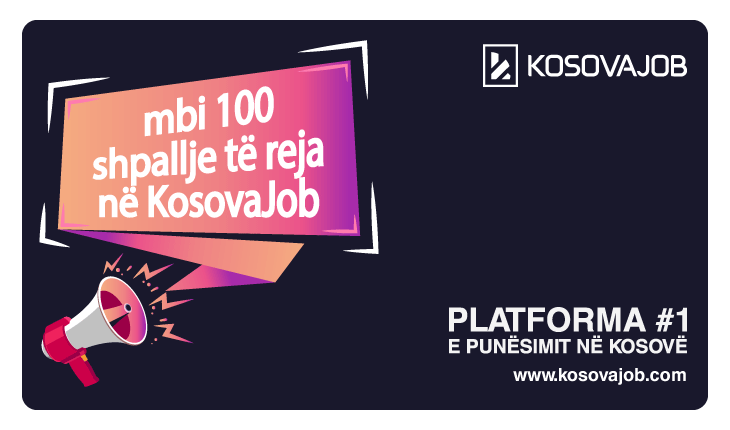 Mbi 100 shpallje të reja në KosovaJob